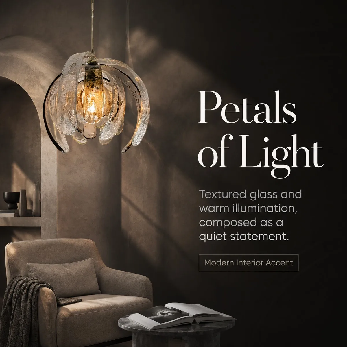 Modern Nordic 2026 New Pendant Lamp Sculptural Glass Metal Circular Ring 3-Color Dimmable Brass Gold Finish for Luxury Staircase
