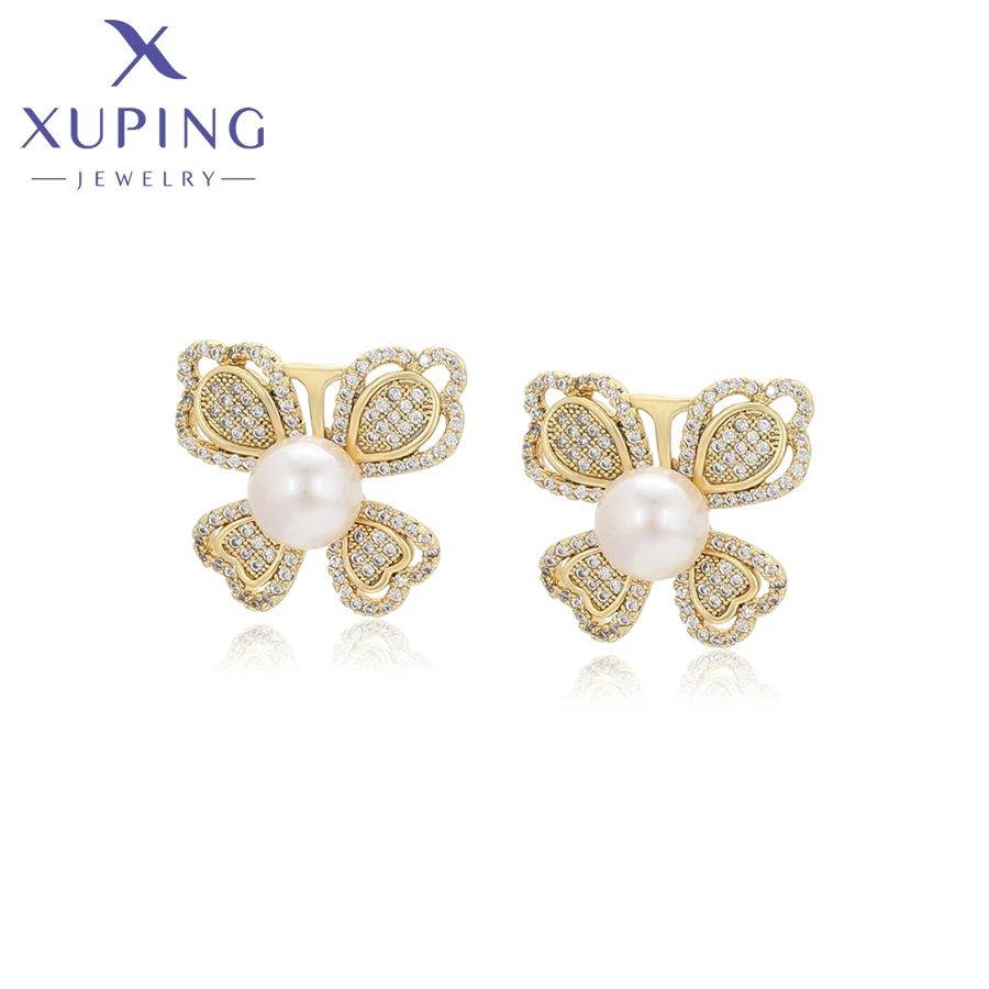 Xuping Jewelry Fashion High Quality Simple Shape Hang Gold Color Sag Earrings for Women Schoolgirl Popular Gifts X000948940