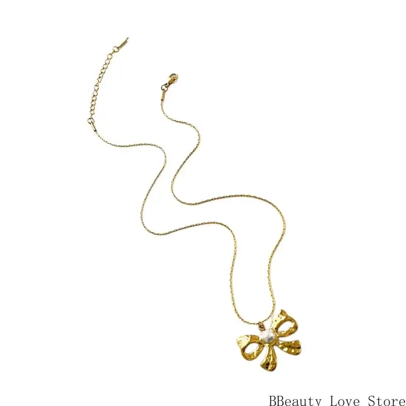 سلسلة الترقوة مجوهرات القوس/قلادة القلب مزخرفة قلادة ضبط #2