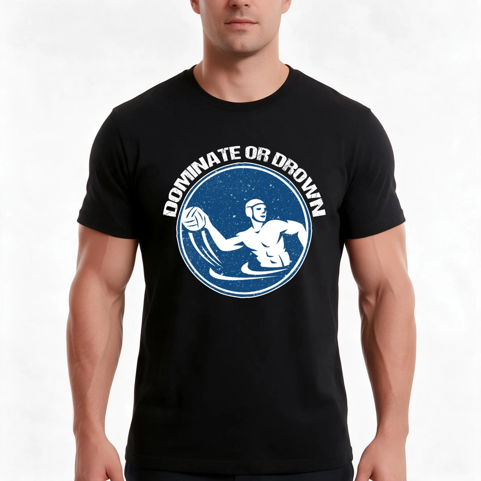 Funny Water Polo Shirt etc. Dominate or Drown Water Polo Funny Saying Grunge Distressed Vintage Style T-Shirt Unisex Men Women