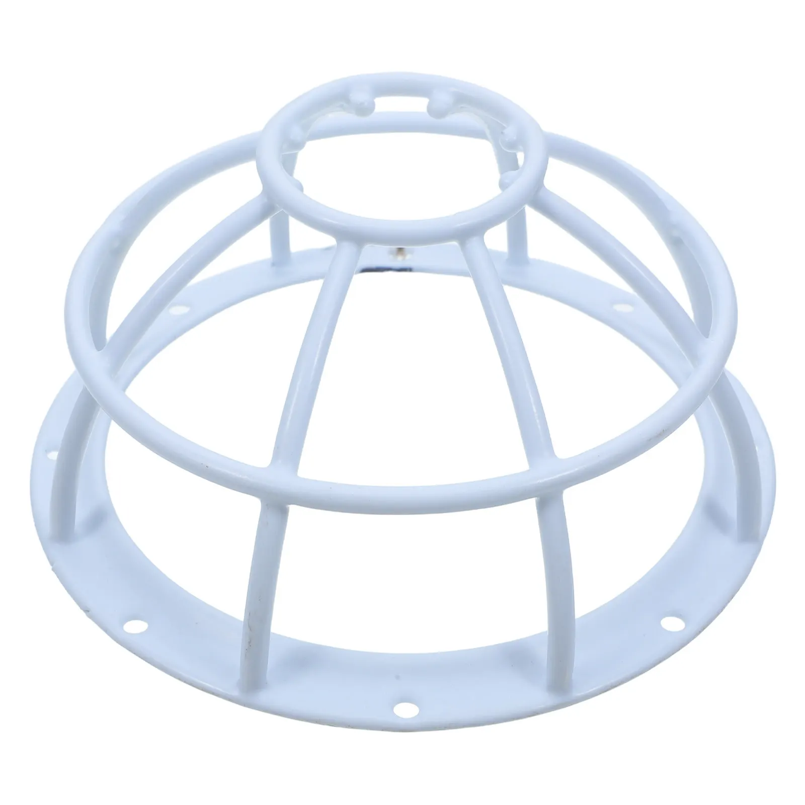 Smoke Sensor Protective Cover Round Smooth Metal Heating Safety Cover Universal Fit Anti-Theft Protective Bracket