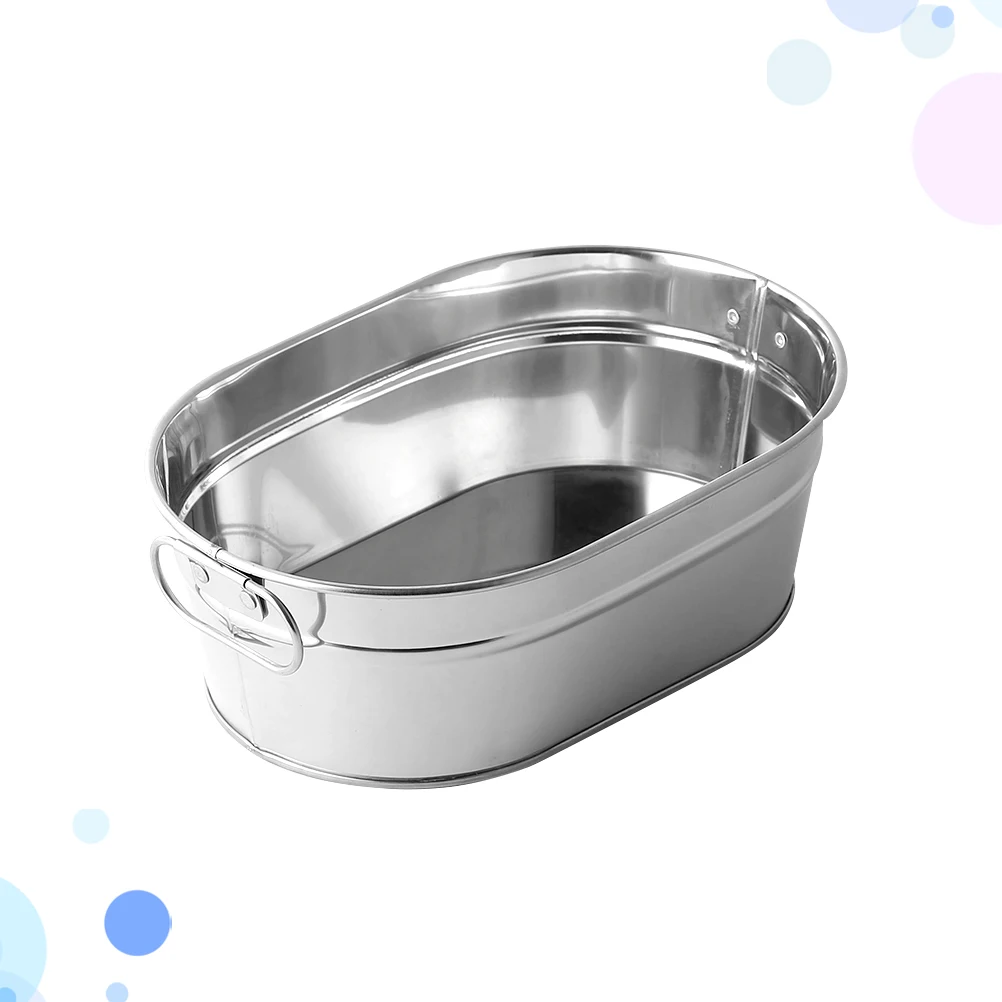 

Stainless Steel Snacks Fried Chicken Bucket Food-Grade Storage Basket For Kitchen Restaurant Bar Party Use