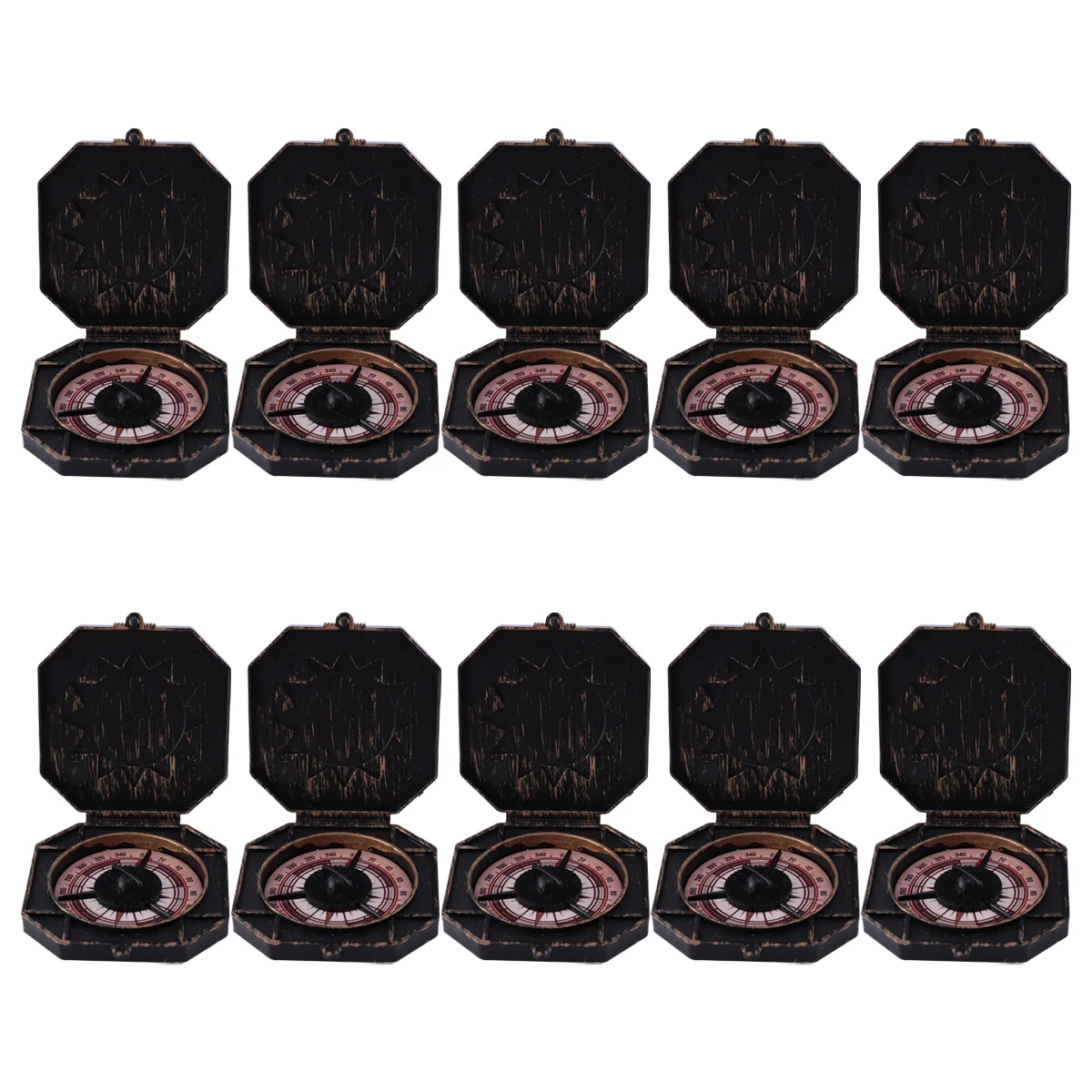 

10 Pcs Pocket Compass Party Props Child Toy Cosplay Accessories Plastic Pirate Theme Costumes Kid