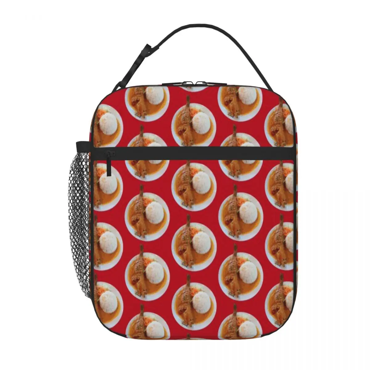 Hot Sale Sweet Chilli Bass Stylish Outline Lunch Handbag Wilderness Camping Insulated Food Bag