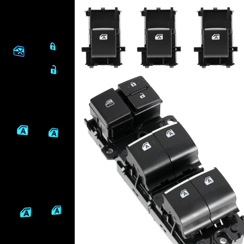 

For Toyota RAV4 2019 2020 Electric Window Lifter Switch Control Button with LED Backlight Left Driving Window Master Controller