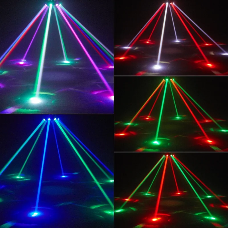 150W 8-Arm RGBW Beam Moving Head Light Wram White Strobe Effect Stage Light Remote Control DMX512 for DJ Party view 5