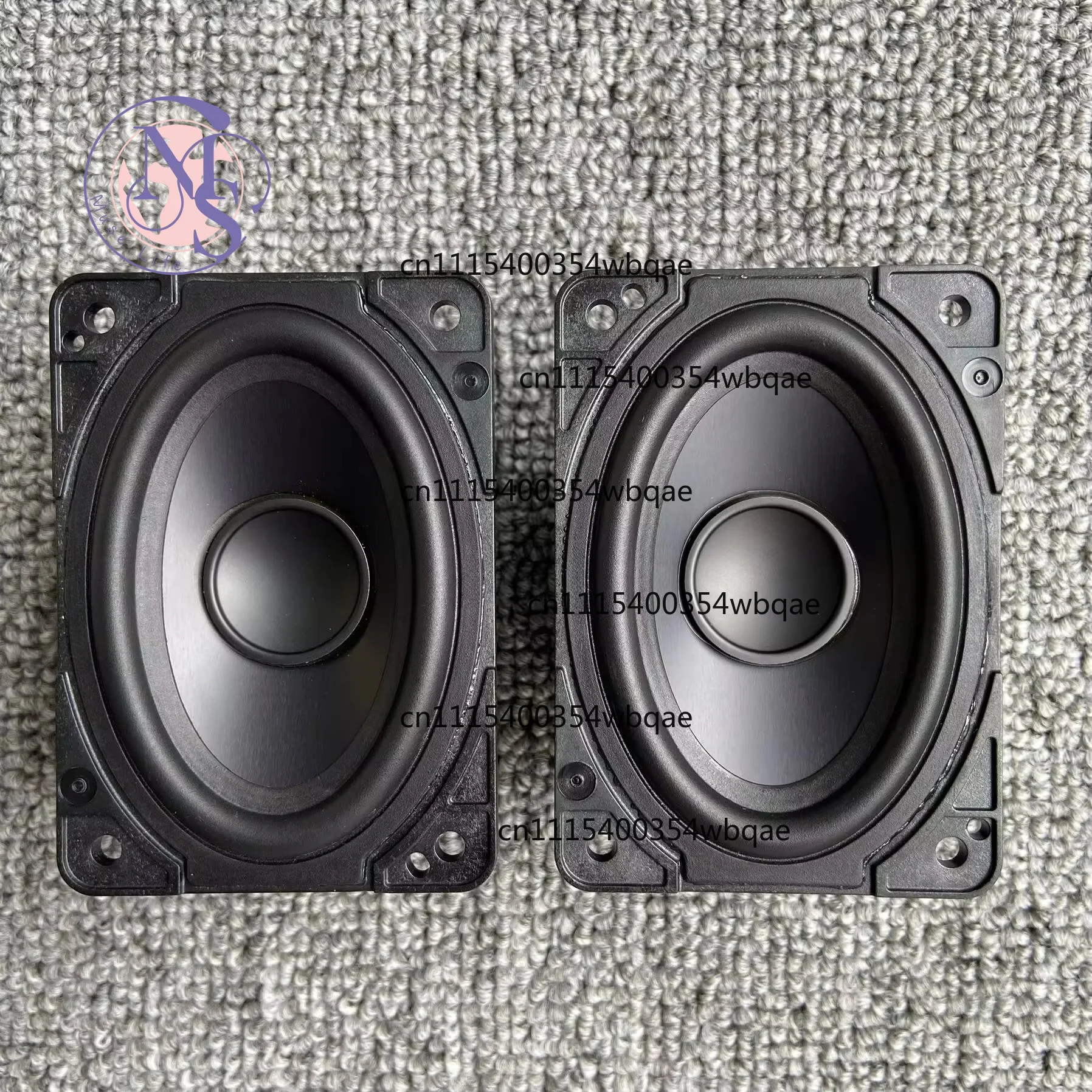 ZOCI-for speaker 2*3-inch square mid range Bass speaker metal sound cap magnesium aluminum Cone Large stroke 1Pairs