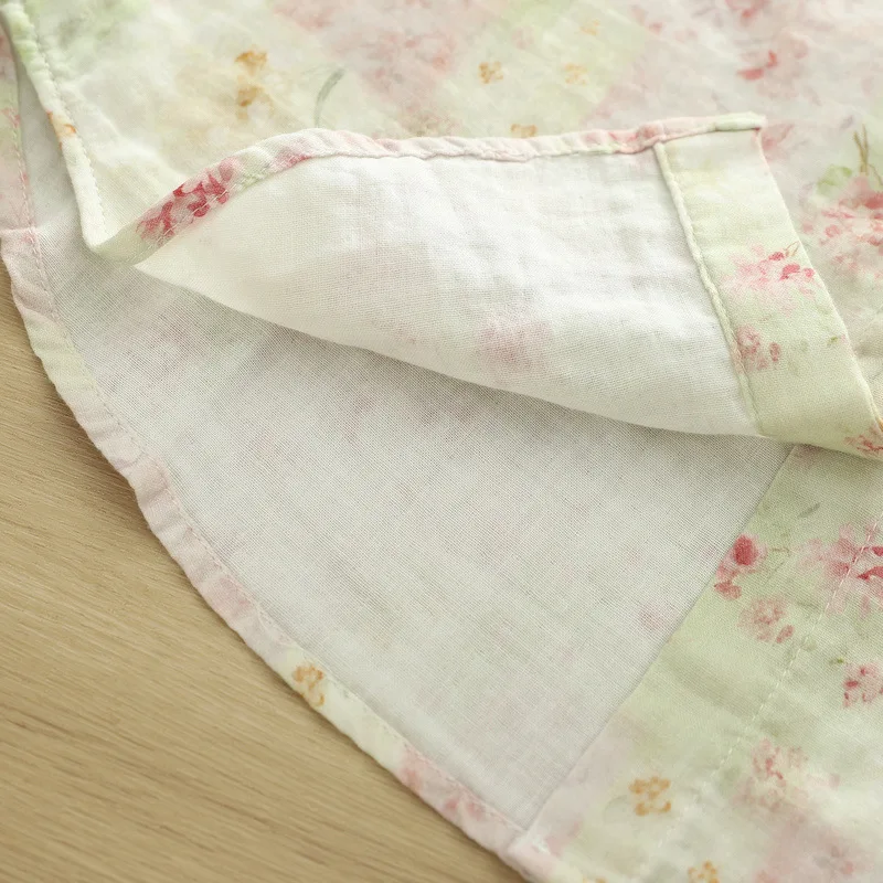 ใหม่2025ฤดูใบไม้ร่วงเส้นด้ายฝ้ายเสื้อแขนยาวผู้หญิงTurn-Down Collarพิมพ์, Moriสาวอเนกประสงค์เดินทางเสื้อหลวมt57047CC