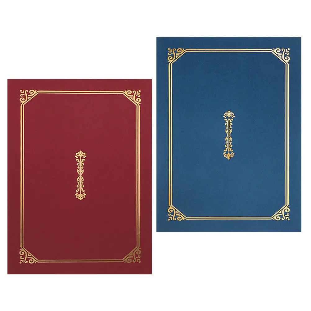 2 Stuks A4 Goud Gestempeld Diploma Houder Vintage Europese Stijl Middelbare School Award Certificaten Brief Sized Enveloppen