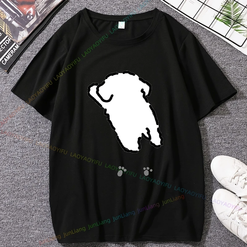 

Женская одежда с милой мальтийской собакой, топ Y2k, молодежная женская одежда, модные футболки в стиле Харадзюку, рубашка, женская блузка