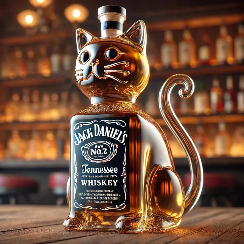 Unique And Interesting Design Of Whiskey Cat Bottle Wine Cabinet Collection Home Decoration Gift Decoration For Friends