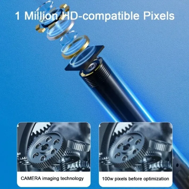 كاميرا نطاق المنظار من النوع C 7 مم 1 م 1.5 م 2 م لسيناريوهات السيارة كاميرا المنظار مع 6 أضواء LED مثالية لمحركات السيارات