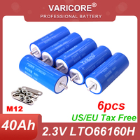 6pcs 2.3V 40Ah battery Original Yinlong LTO66160 10C discharge DIY 12V 24V low temperature resistant lithium Titanate batteries