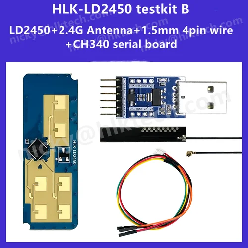 Envío Gratis Hi-Link HLK-LD2450 24GHz módulo Sensor de Radar de seguimiento de objetivo de movimiento medición de ángulo de distancia hotel inteligente/hogar/LED