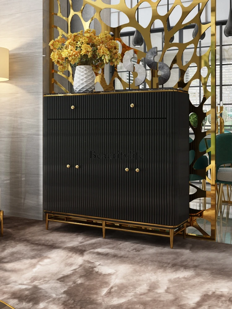 

yj5 Light luxury household entrance corridor corridor locker entry solid wood porch cabinet shoe rack
