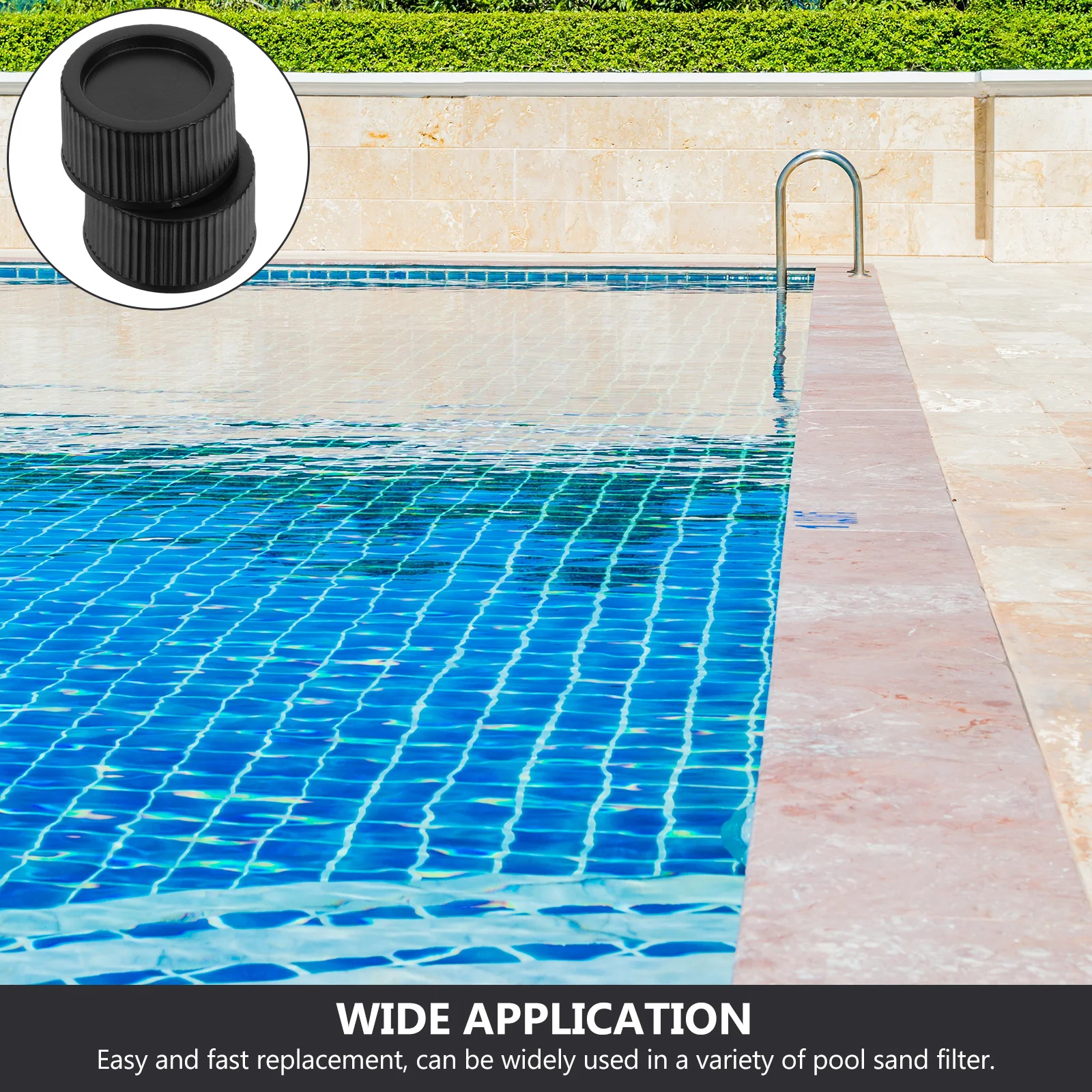 

2pcs Sand Filter Drain Cover With Gasket Filter Replacement Leakproof Durable Easy Install Drain Cap For