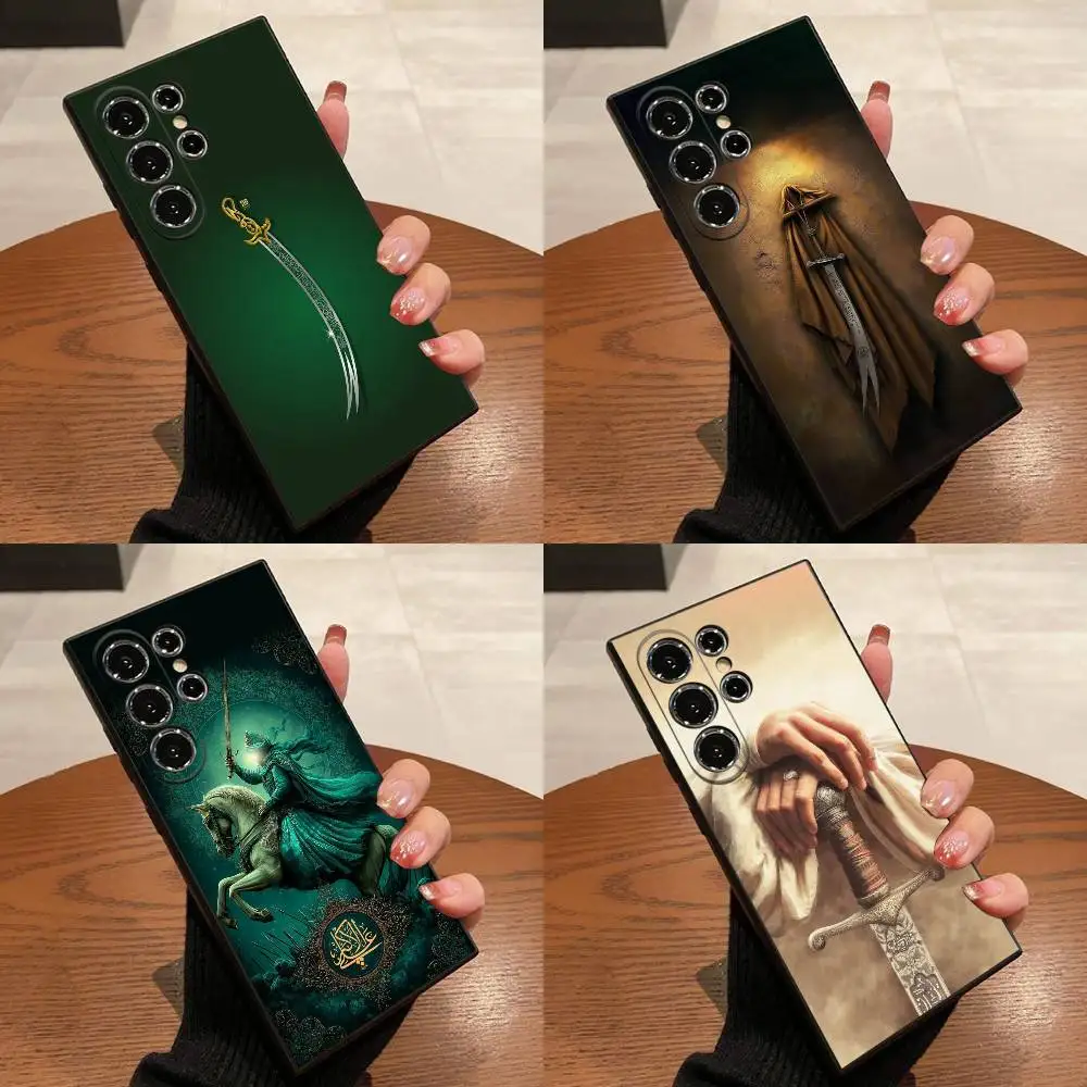 

Islam Ali Sword Phone Case For Samsung S25,S24,S21,S22,S23,S30,Ultra,S20,Plus,Fe,Lite,5G Black Cover