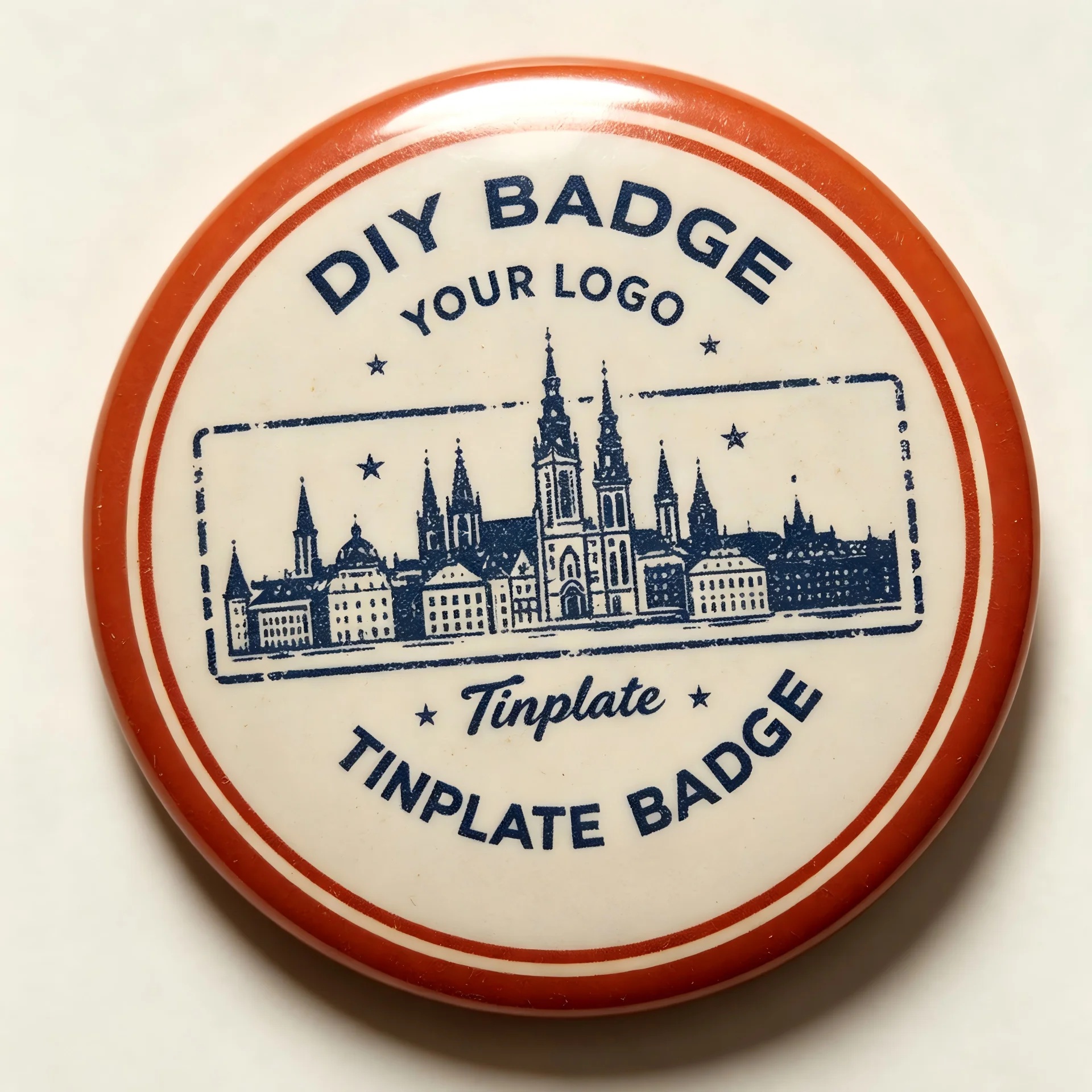 Customizable Tinplate Magnetic Badge Chest-Mounted with Strong Suction Personalized Picture/Logo Design for Identification