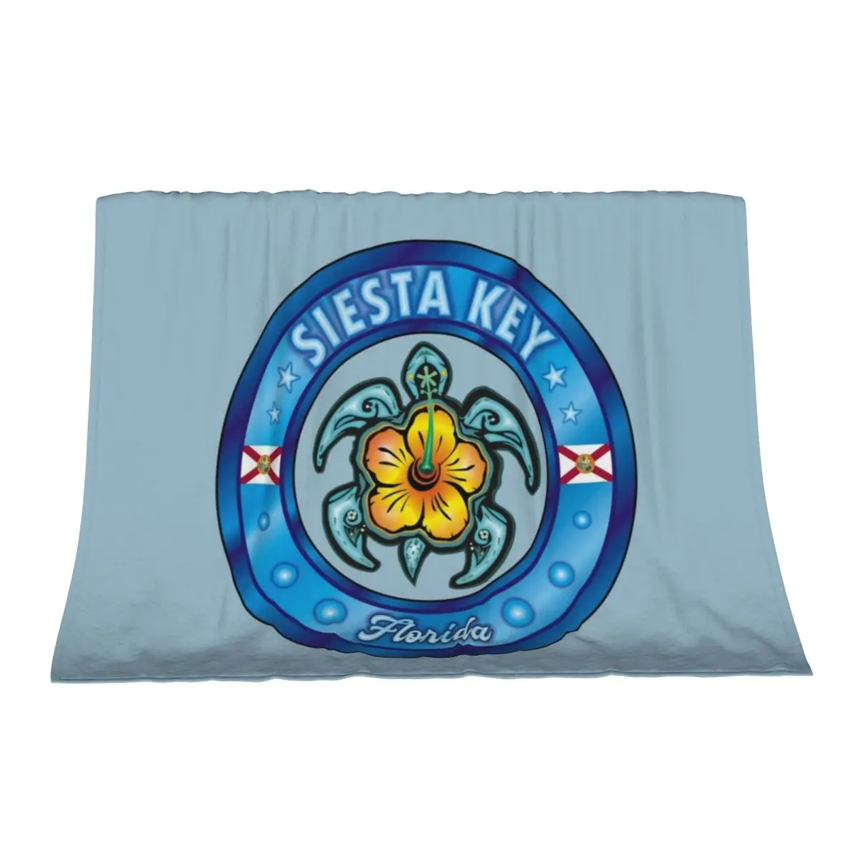 

Siesta Key Florida sea turtle hibiscus Throw Blanket Bed Fashionable Decorative Throw anime Blankets