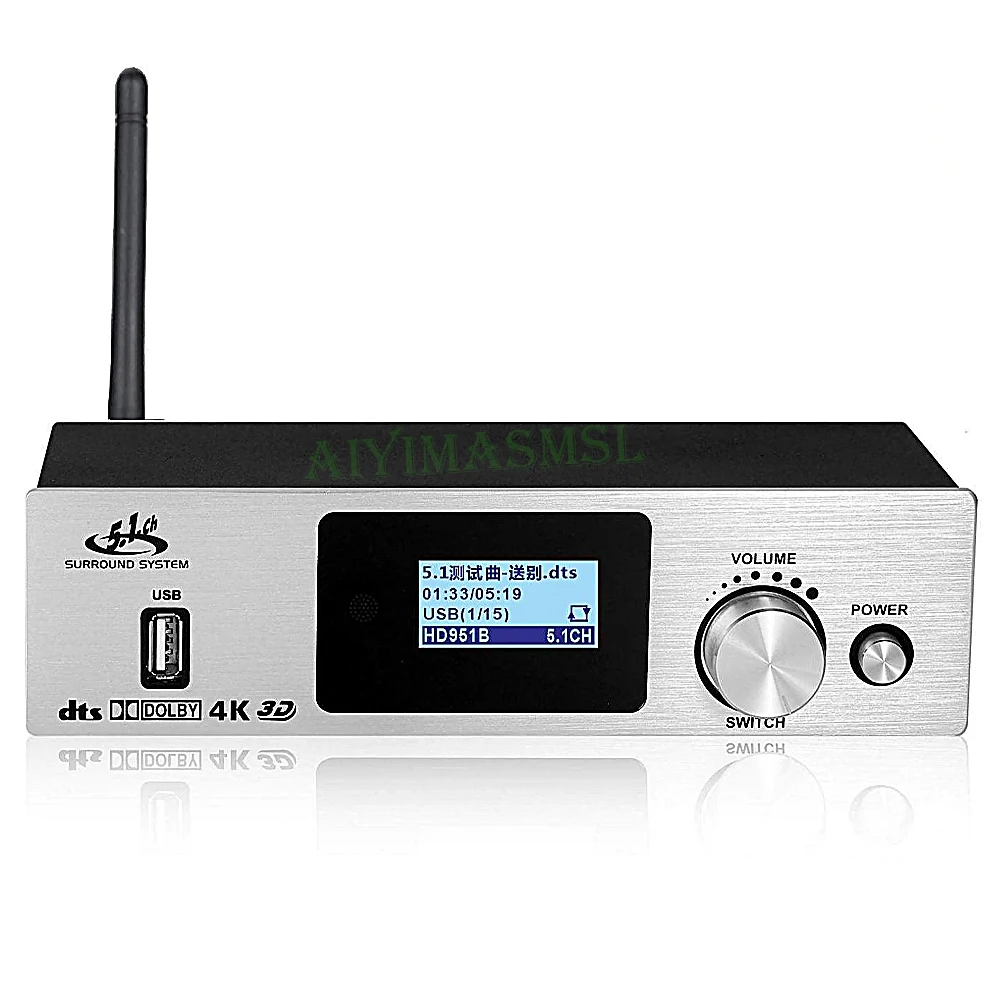 AIYIMA SMSL Fiber Coaxial AUX Bluetooth 5.0 HDMI Audio Separation DTS Dolby 5.1 Preamplifier Amplifier USB 2.0 Amplifier Audio