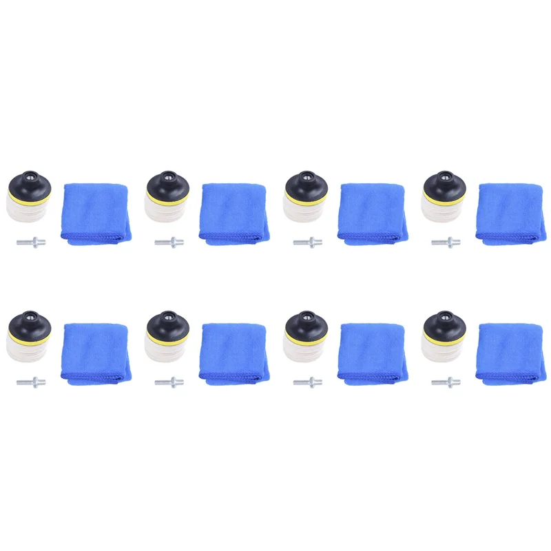 

64 шт., 3 дюйма, 75 мм, фетровая полировальная подушечка для ремонта царапин на ветровом стекле, комплект для полировки стекла