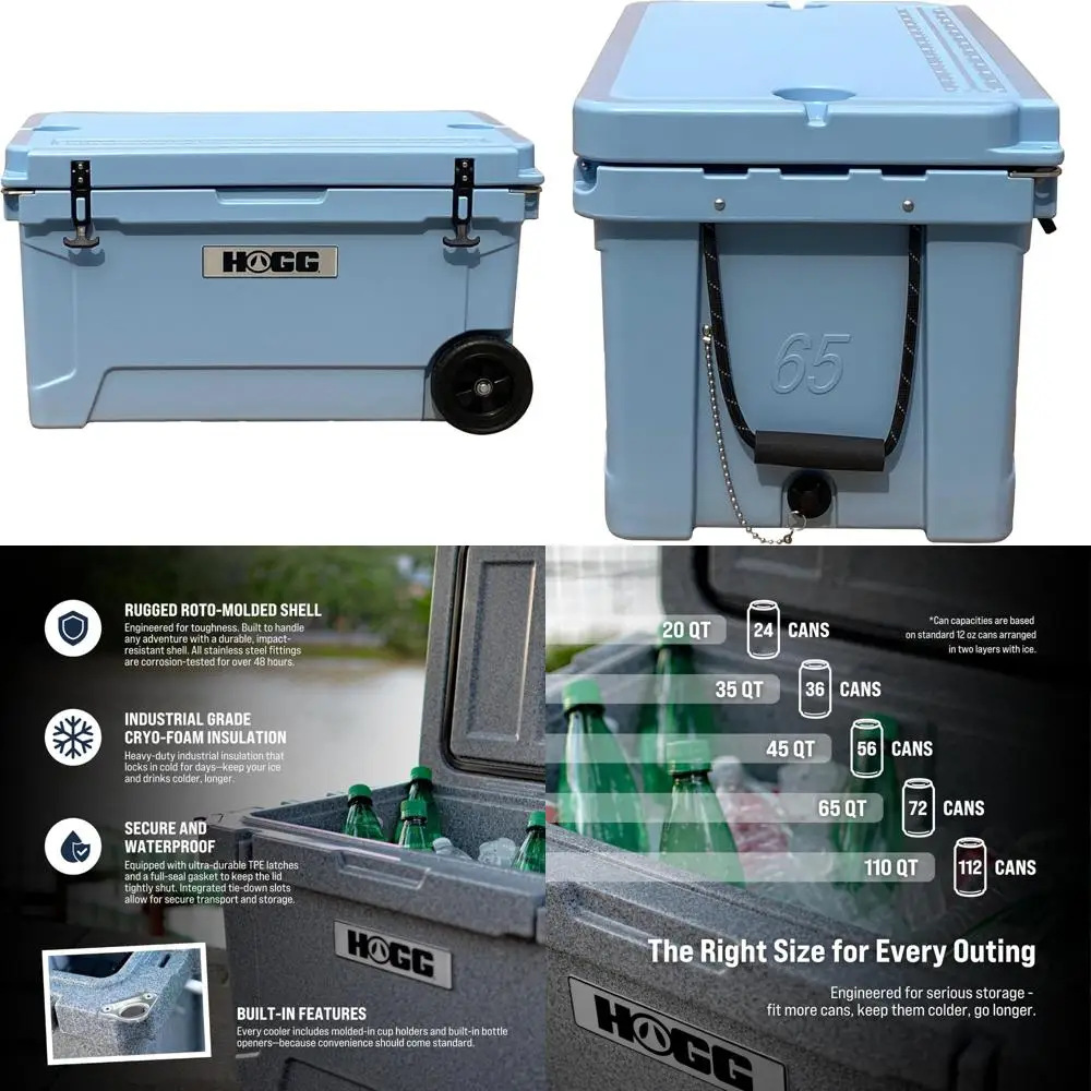 

Rotomolded Insulated Cooler with Rubber Gasket, Fishing Ruler, Cupholders, and Bottle Holder for Enhanced Outdoor Adventures