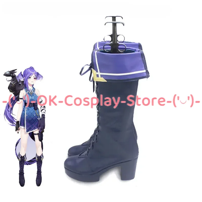 Selen Tatsuki Cosplay Shoes Vtuber Cosplay Prop High Heel PU Leather Shoes Halloween Carnival Boots Custom Made