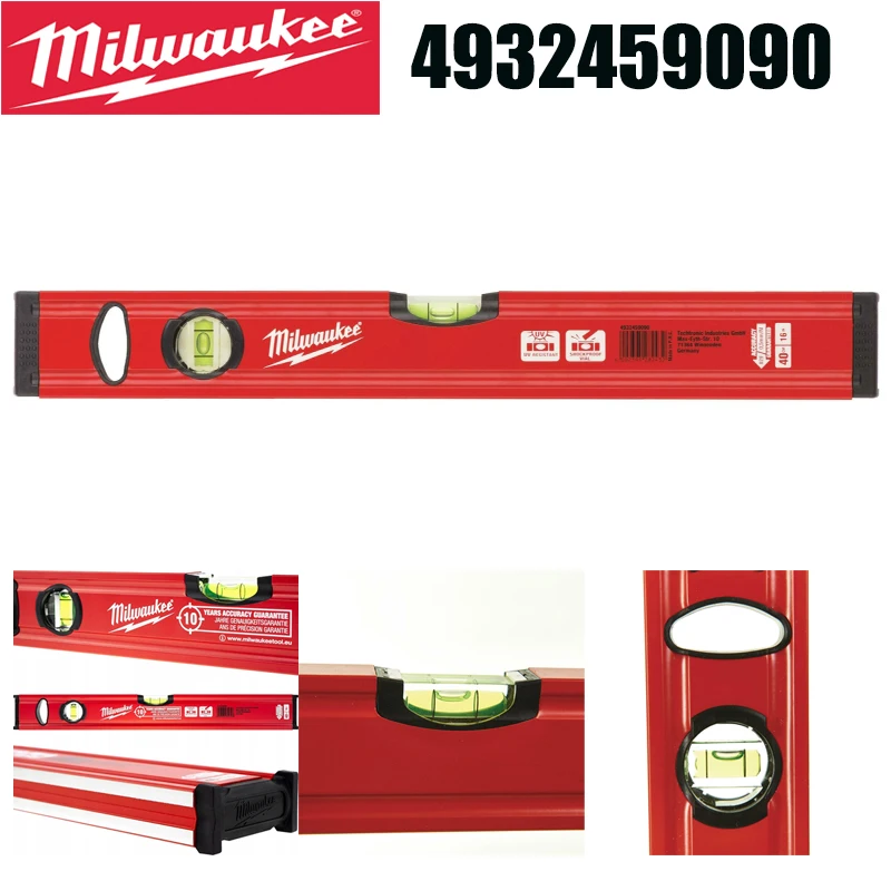 Milwaukee 4932459090 REDSTICK Slim Box Spirit Level 400mm High Accuracy Aluminium Level with Shockproof Vials