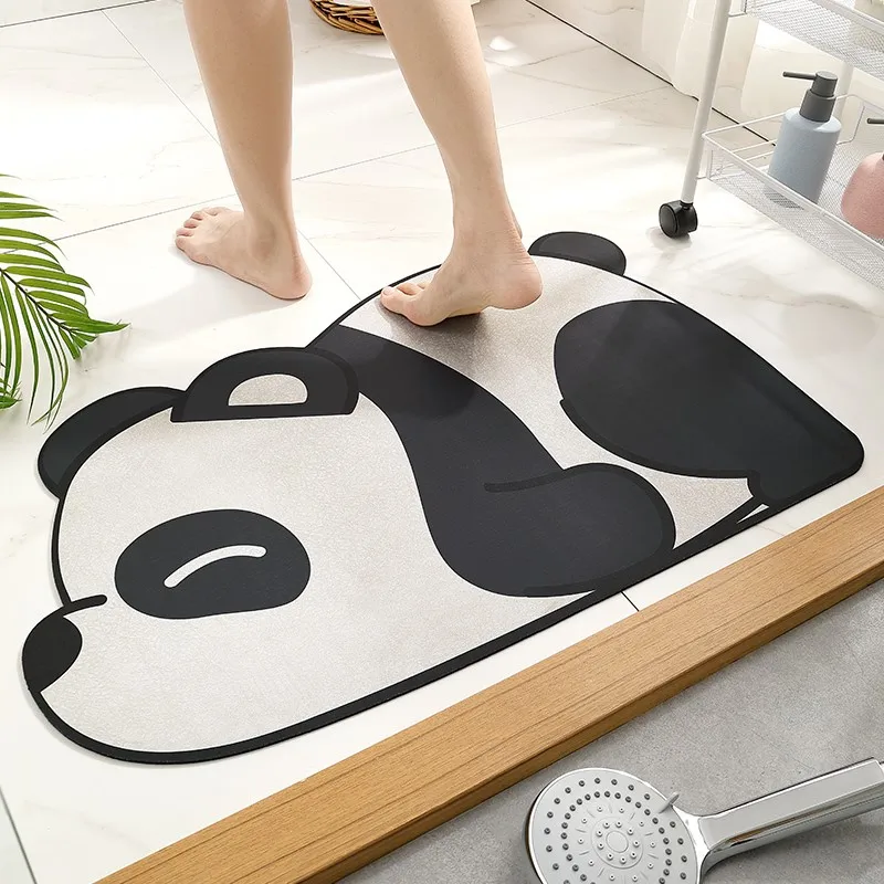 Mat rug Cute doormat Panda carpet Non-slip the floor mat home bathroom Balcony absorbent living room bedroom soft rug