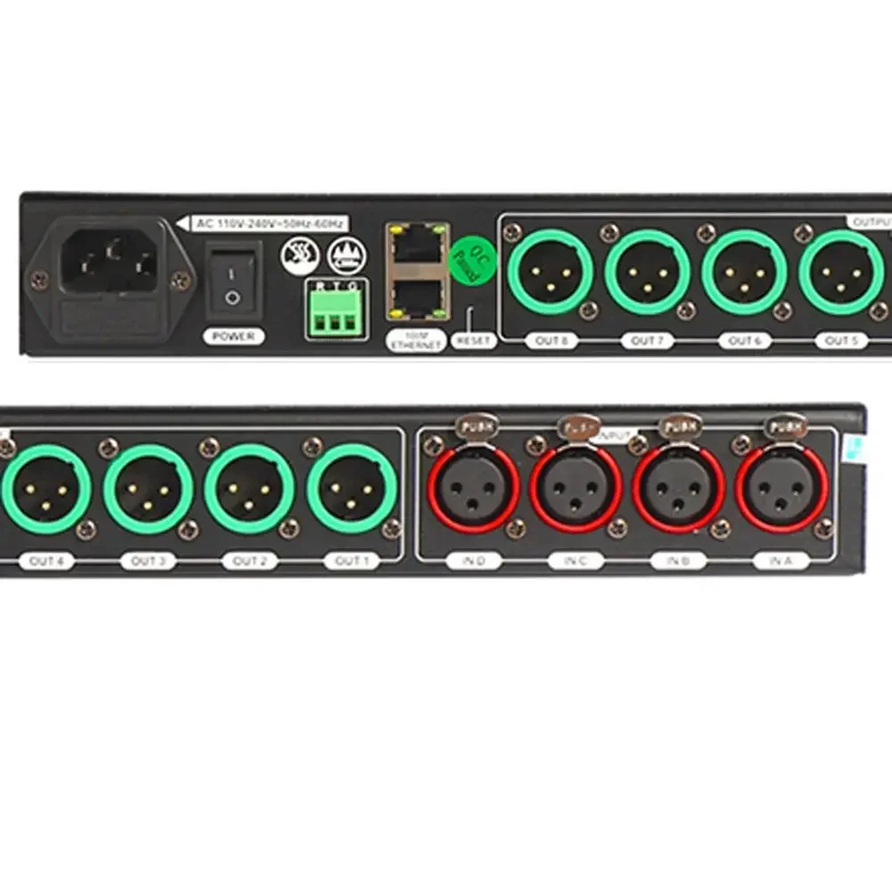 

DPA0408RTS Audio Sound Processor 4 in 8 Out Processor Dsp FIR Equipment Effects Professional Digital Audio Processor