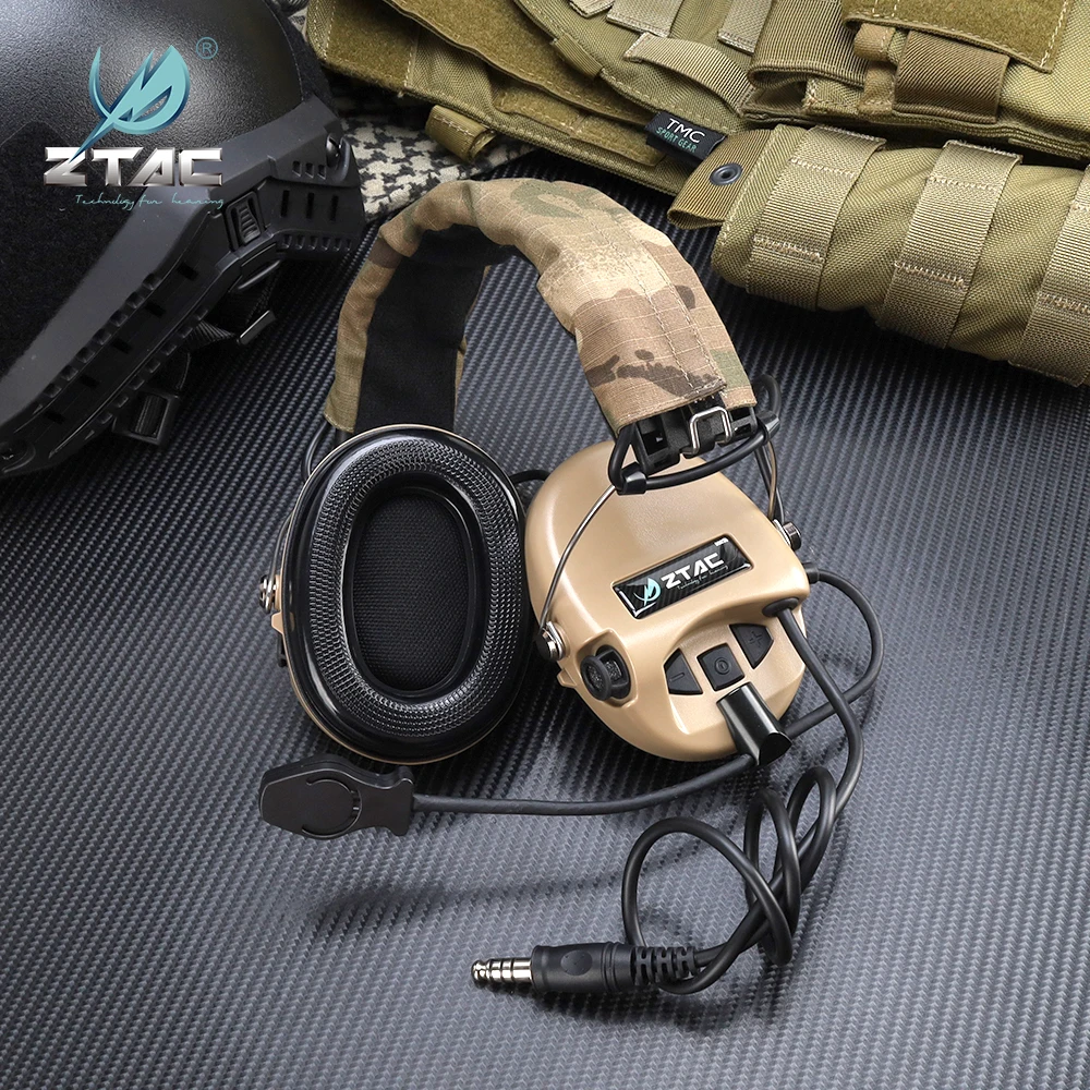 Z-TAC Tactical Sordin Headphones Pickup Noise Reduction Tactical Headset Active Shooting Airsoft Equipments Hunting Accessory