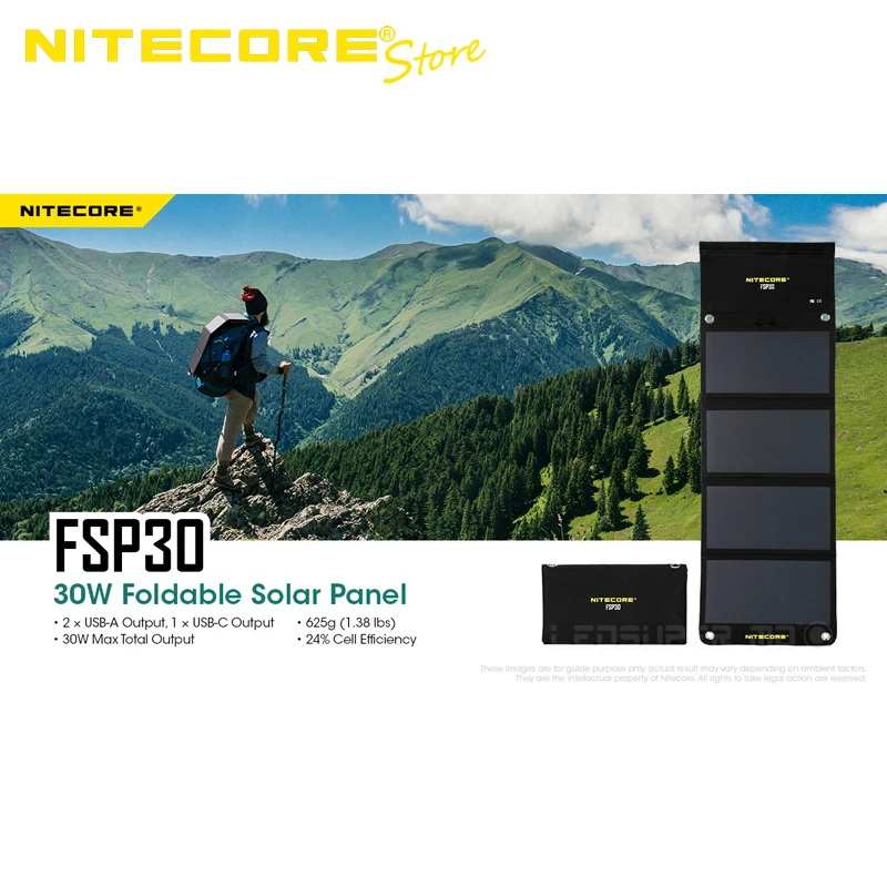 Speedy Charge Nitecore FSP30 30W Foldable Solar Panel