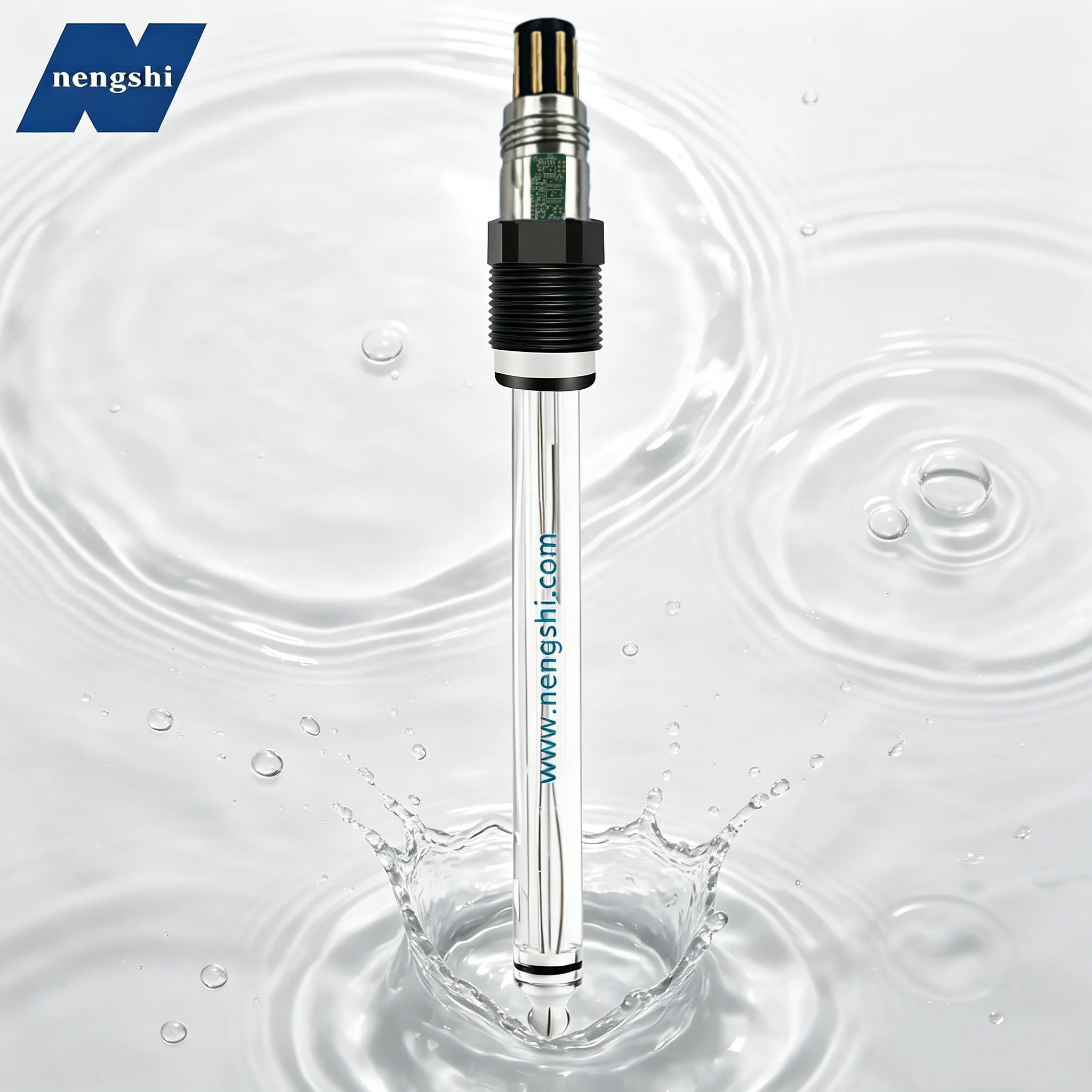 RS485 Modbus Digital PH Probe With 0.01pH Accuracy For Sewage Wastewater Treatment Online Industrial PH Sensor Up To 130