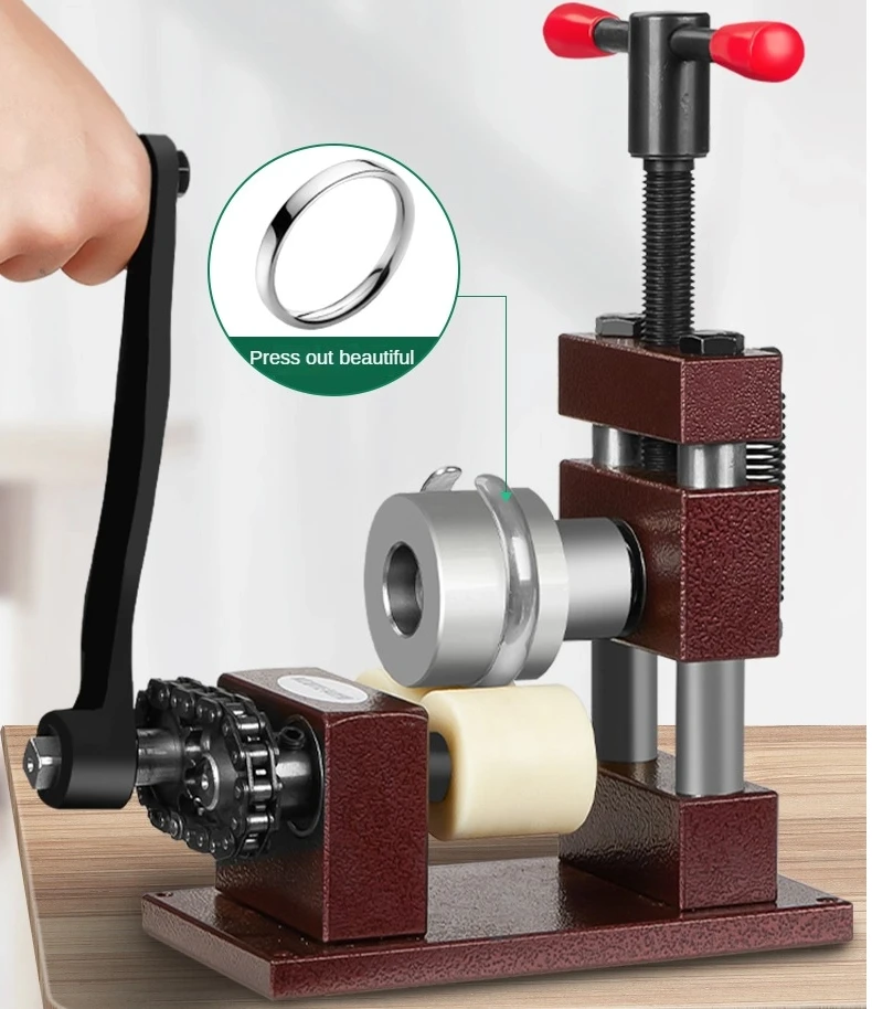 

CX-75 Rolling machine, hand crank gold, silver and copper ring bracelet round forming machine manual shaping and bending machine