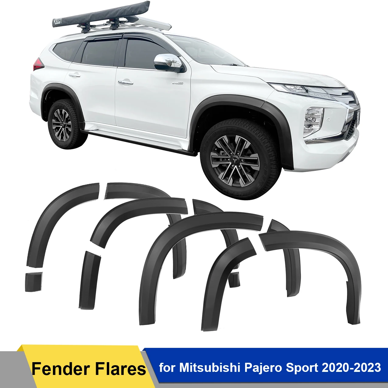 

Mudguards Fender Flares Wheel Arch for Mitsubishi Pajero Sport 2020 2021 2022 2023 Matte Black Car Accessories