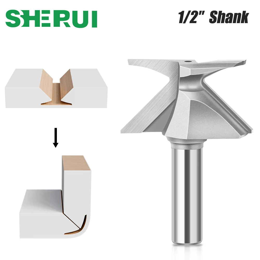 1/2 inch Shank 12mm Shank Wood Door and Wall Cabinet R18 R30 Arc Bending Knife Filling-free Softening Process Router Bits