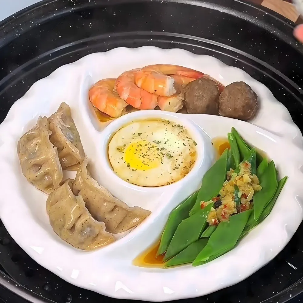 

Керамическая тарелка в форме ветряной мельницы, утолщенная, термостойкая, для пельменей, нескользящая, для завтрака, для дома