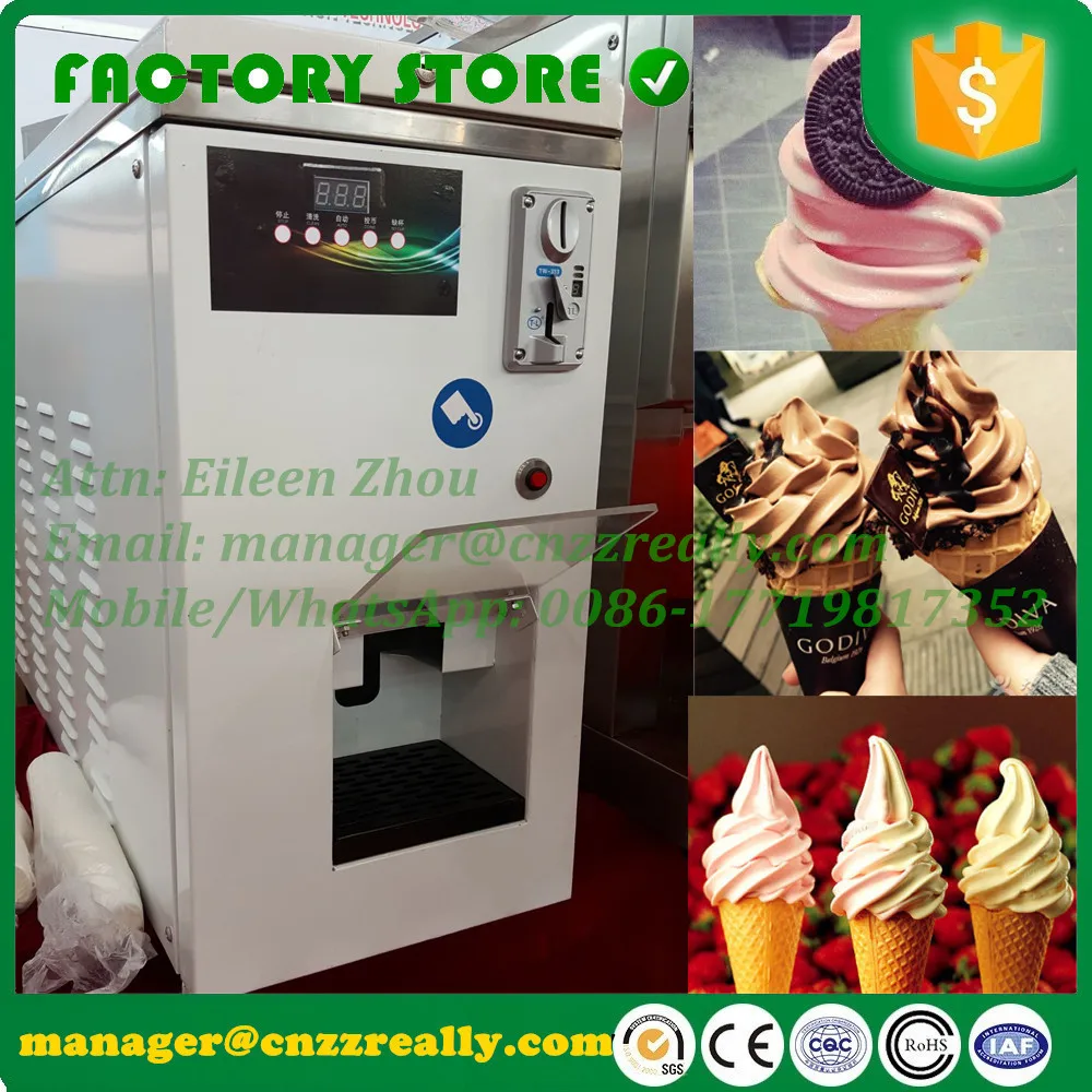 2025 popular white color 12L capacity automatic soft ice cream vending machine with good feedback