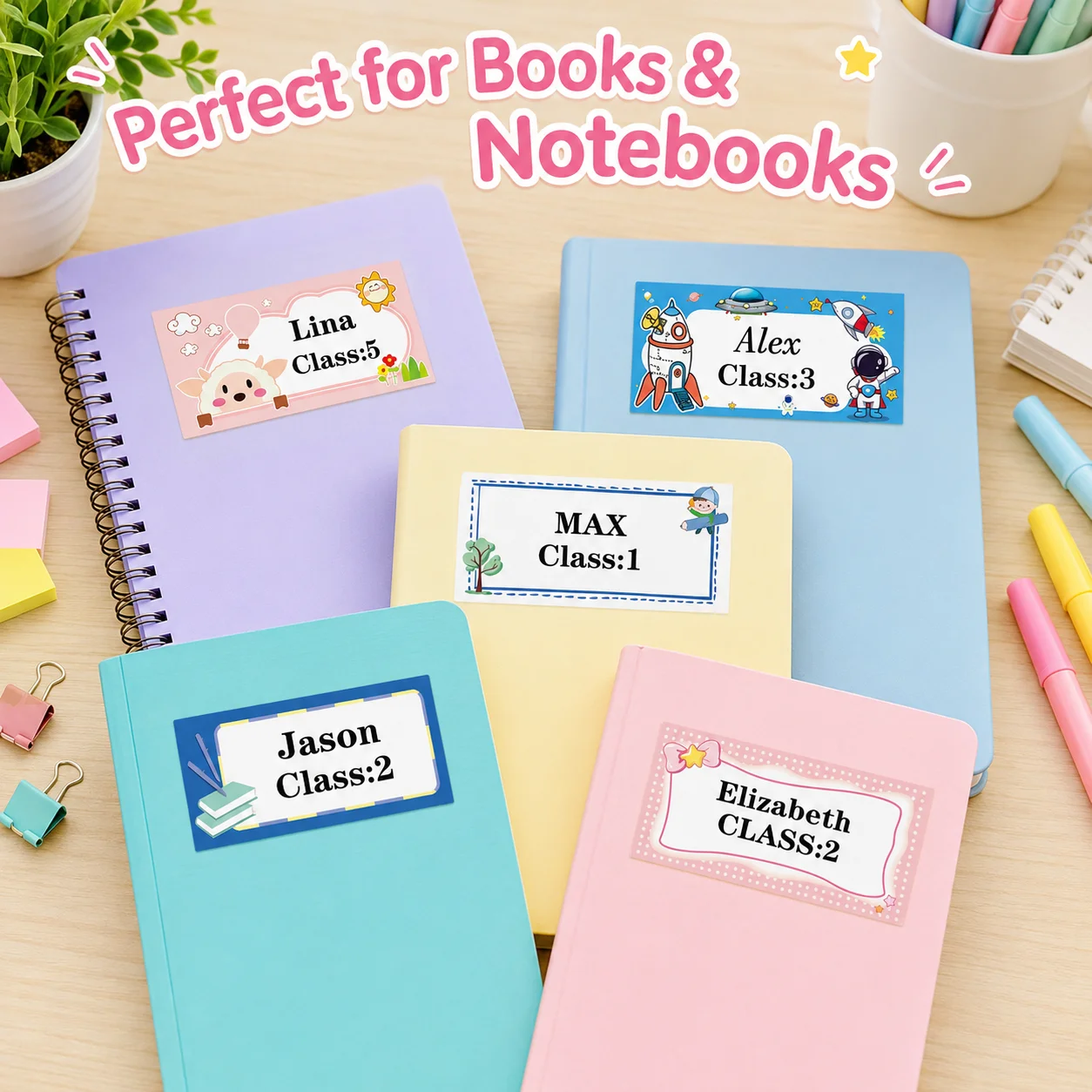 50Pcs Personalized Custom Photo Name Stickers - Stationery Stickers, Custom Stickers, Personalized Stickers, Label Stickers, Teacher's Day, Family, Back-To-School Supplies, School Supplies, Stylish Design, Birthday Exclusive Gifts, Unique Creative Gifts.