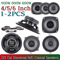 1-2PCS 4/5/6 Inch Car HiFi Coaxial Speaker 400W 500W 600W Subwoofer Speakers Car Subwoofer Stereo for Vehicle Automobile