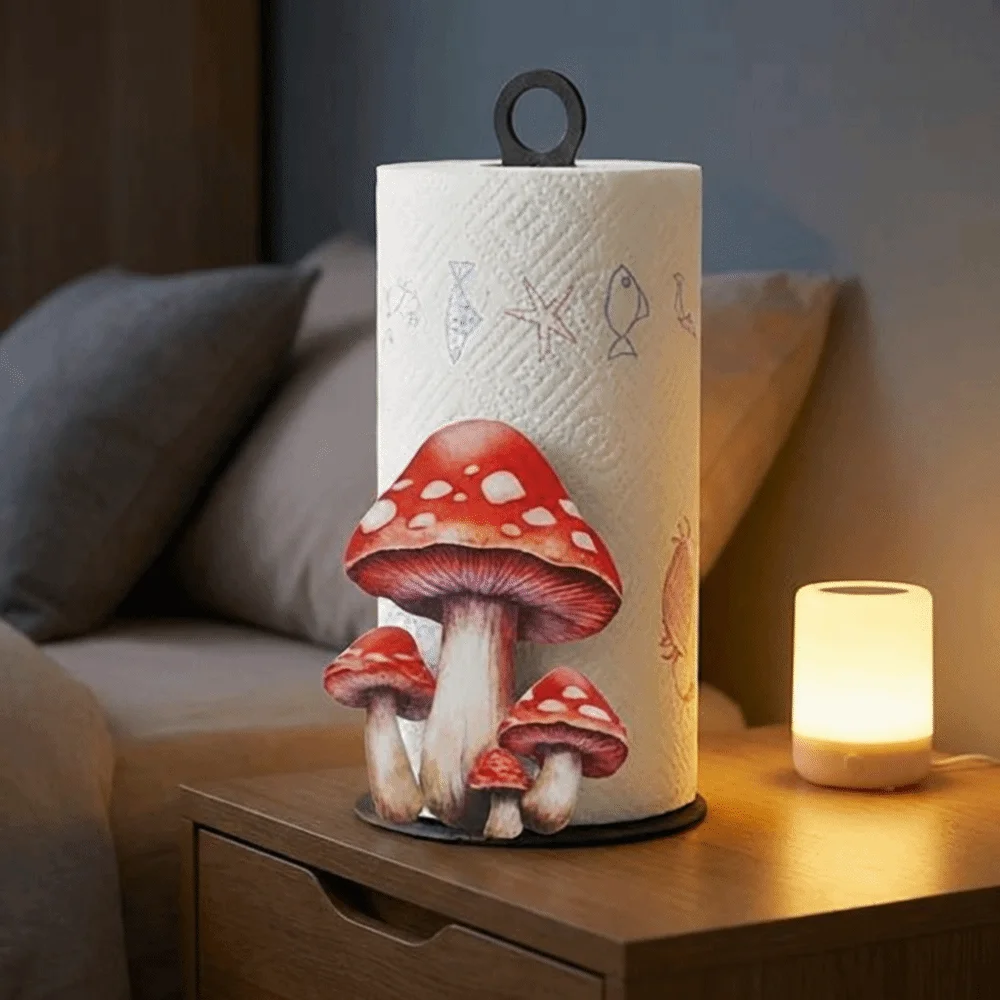 

Cast Iron Material Tulip Tissue Holder Surface Mount Design Festive Decoration Cast Iron Tissue Holder No Drilling Required