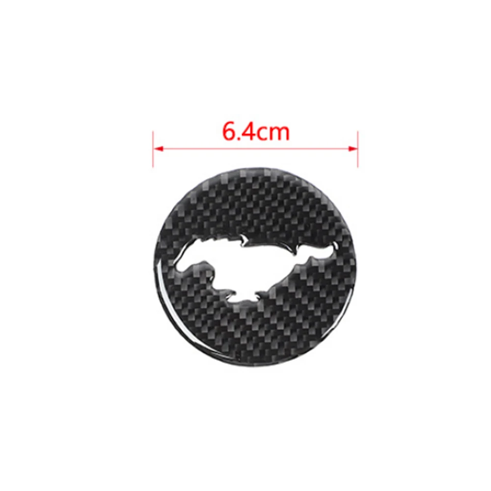 Car Steering Wheel Center Decoration Cover Trim for Ford Mustang 2009 2010 2011 2012 2013 Real Carbon Fiber Interior Accessories