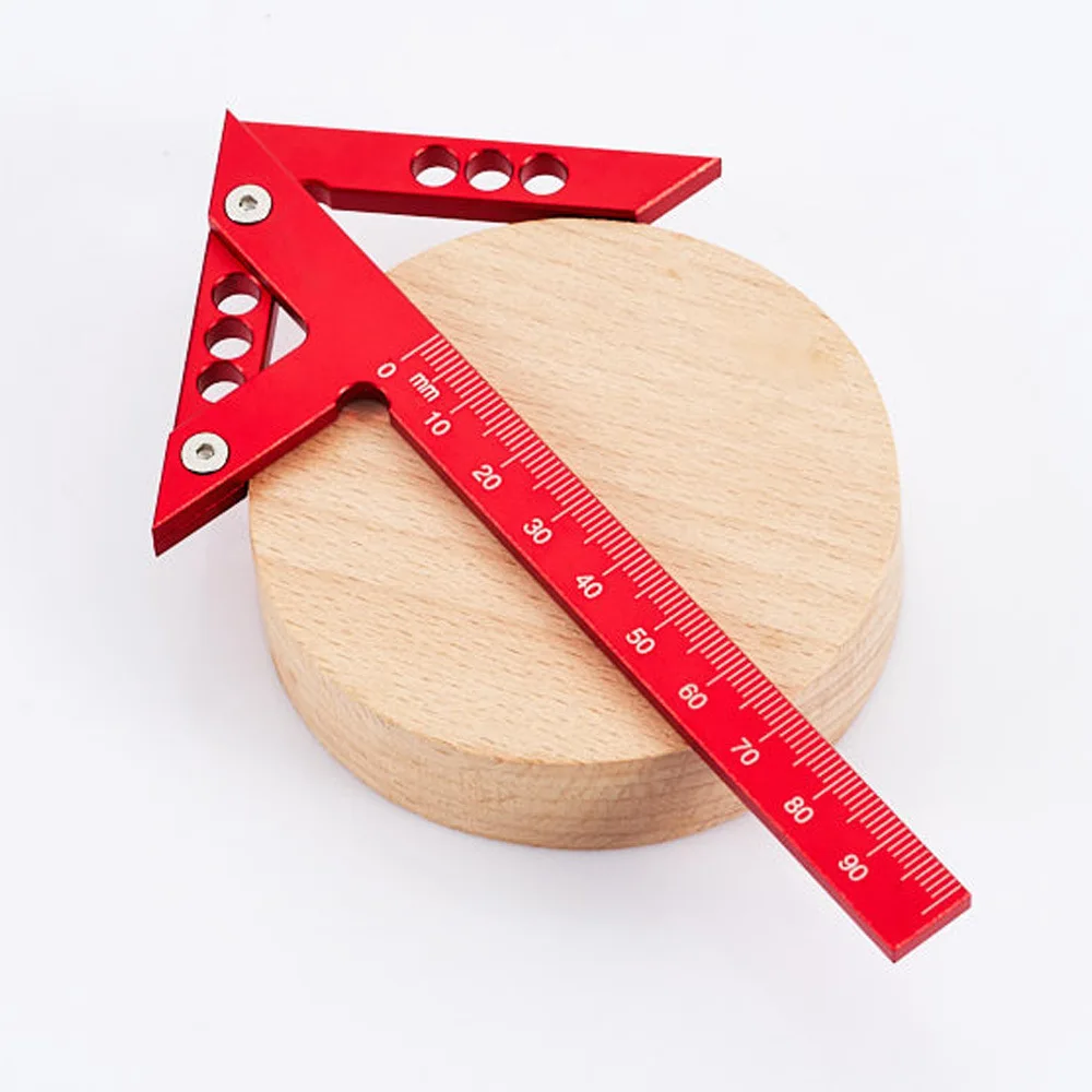 

Metric Gauge New Aluminum Alloy Positioning Ruler Woodworking Ruler Measuring Tool 45/90 Degree Measuring Ruler