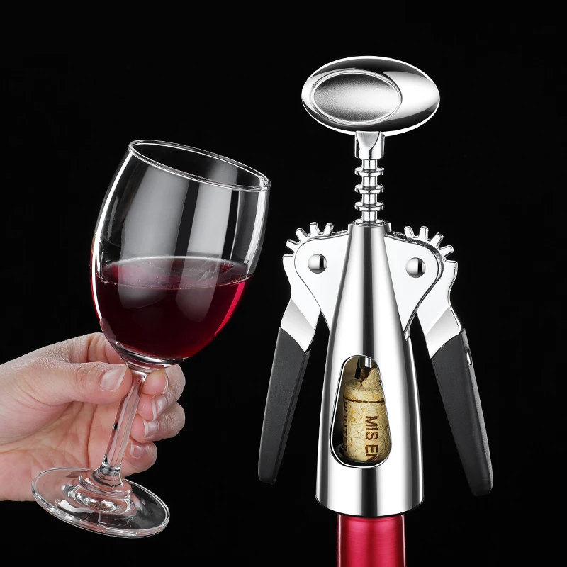 

LFGB Certification Ultra Hard Zinc Alloy Corkscrew Professional Bar Red Wine Opener with Energy Saving and Non-slip Handle