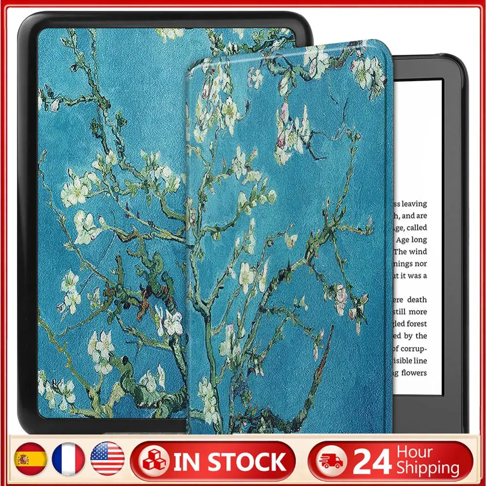 

Чехол из искусственной кожи, ультратонкий кожаный смарт-чехол с автоматическим режимом сна, чехол для электронной книги для Kindle Colorsoft Signature Edition, 7 дюймов