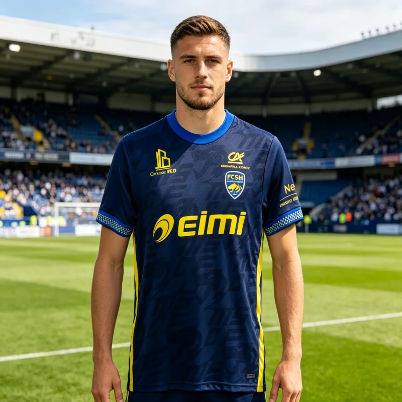 2026 Sochaux Montb É Liard Fußball Leichtgewichtiges, Schnell Trocknendes, Atmungsaktives Outdoor-Sport-T-Shirt Trainingsanzug - Eltern-Kind