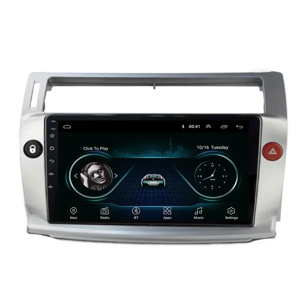 Car Radio GPS Android 13 Multimedia Video Player Auto Stereo Audio For Citroen C4 C-Triomphe C-Quatre 2004-2009 Carplay Camera