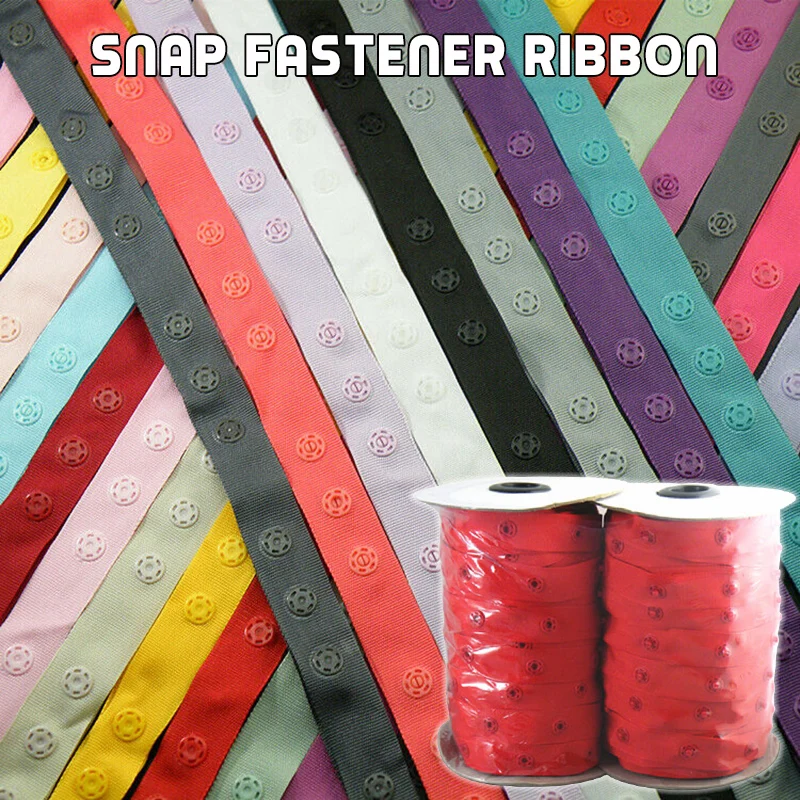 3 Meter Resin Snap Buttons Round Plastic Press Stud Fasteners Snaps Belt Buckle For Baby Clothes Ribbon Garment Accessories