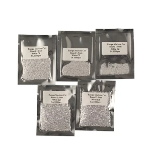 Runde geschnittene helle kubische Zirkonia -Steine für DIY -Schmuck, losen Zirkonstein, AAAAA -Weiße, 1000 Stcs/Beutel, 0,7 mm bis 2,0 mm 8 Hauptverkaufsstein Cubica - №4