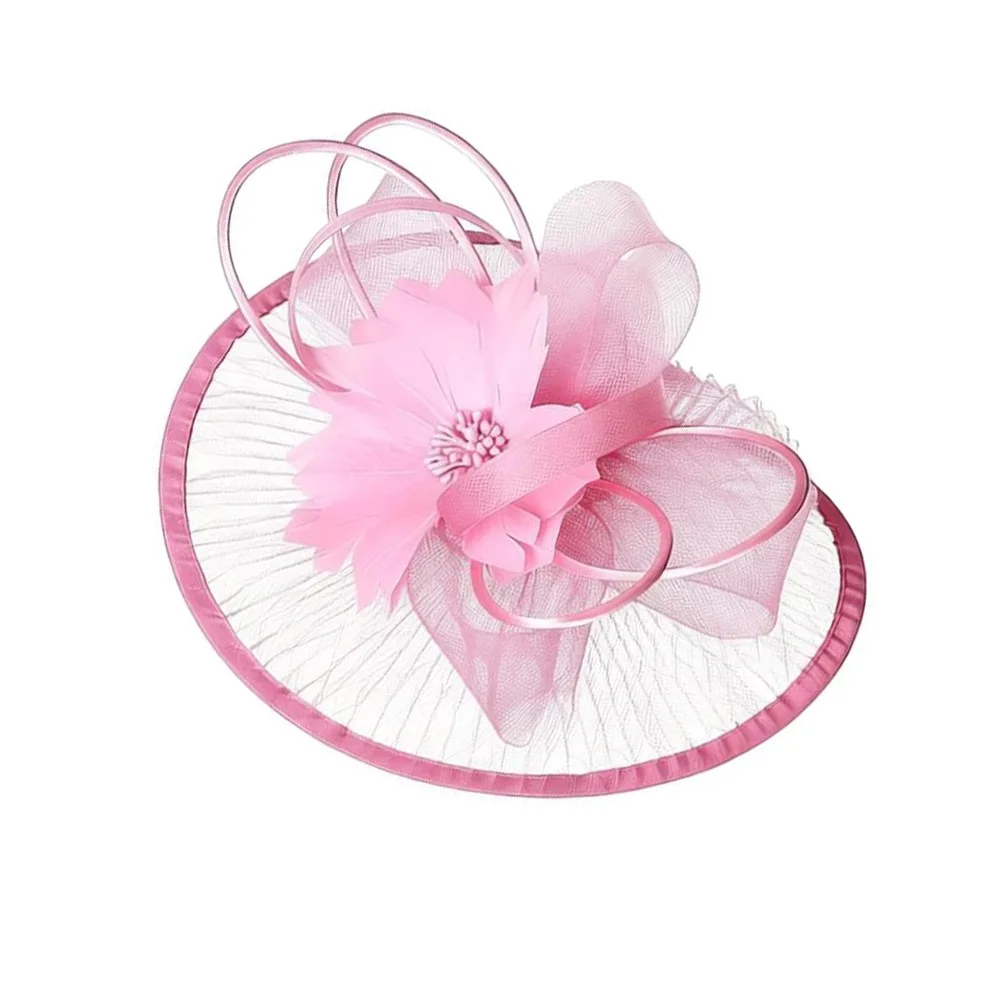 

Hairpiece Mesh Flower Headband Flower Fascinator Floral Mesh Veil Hat Elegant Vintage Sinamay Fascinator Costume Parties